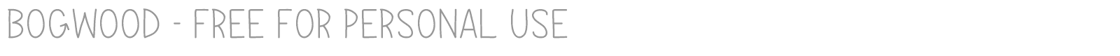 Bogwood font preview